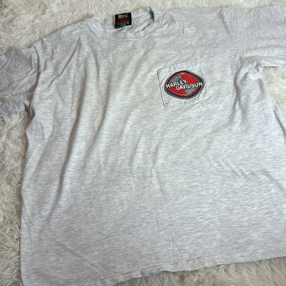 Harley Davidson Maui Hawaii Gray T-Shirt Tee-Vintage-Single Stitch-Unisex-90s-L - Picture 4 of 6